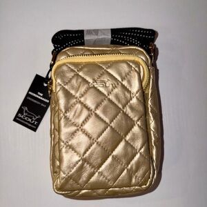 Scout Gold Quilted Crossbody Bag